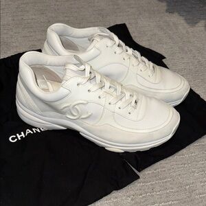 Chanel white sneakers